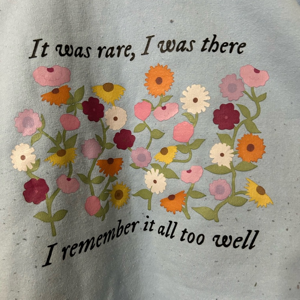 Light Blue Taylor Swift All Too Well Crewneck Sweatshirt